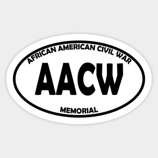 African American Civil War Memorial oval Sticker